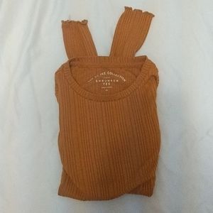 Aero OG top shrunken tee mustard yellow trendy top